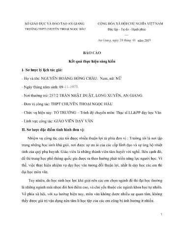 Sáng kiến kinh nghiệm Dạy học tương tác cho học sinh THPT