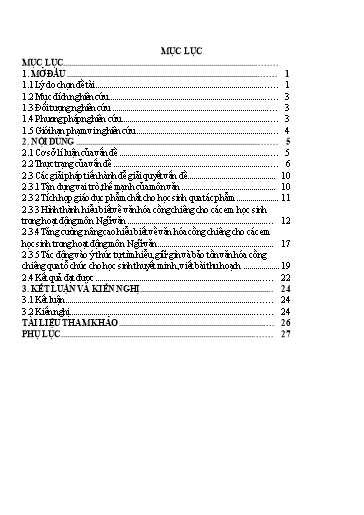 SKKN Một số giải pháp nâng cao hiểu biết về văn hóa cồng chiêng cho học 3 sinh qua đoạn trích Chiến thắng Mtao Mxây - Ngữ Văn Lớp 10 ở Trường THPT
