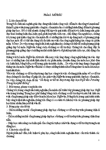 SKKN Sử dụng sơ đồ tư duy trong dạy học Ngữ Văn ở Trường Trung học phổ thông